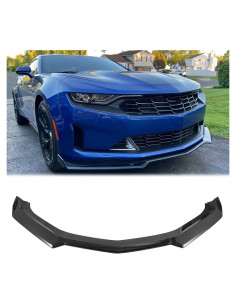 Labio de Parachoques Frontal Fancemot Negro Brillante para Chevy Camaro 2016-2024