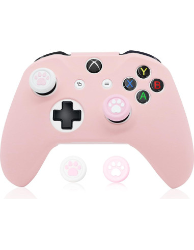 Funda de Silicona Antideslizante BRHE para Xbox One/S/X Rosa