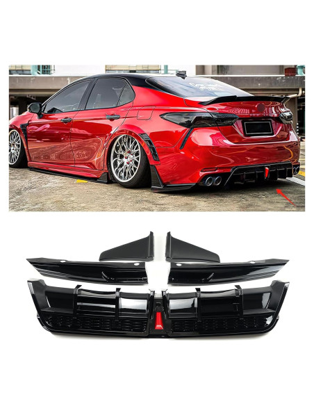 Difusor Trasero LED Toyota Camry SE XSE 2018-2024 Negro