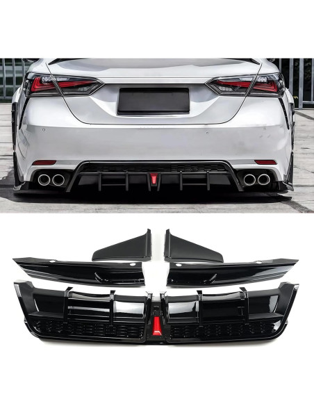 Difusor Trasero LED Toyota Camry SE XSE 2018-2024 Negro
