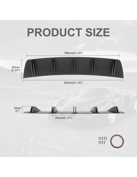 Alerón trasero universal DREAMIZER 31" negro ABS para auto