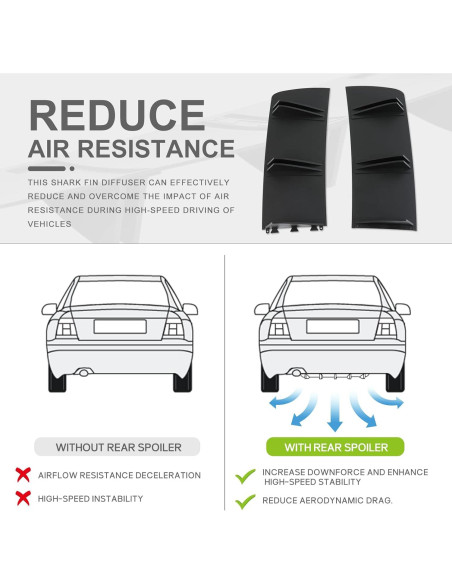 Alerón trasero universal DREAMIZER 31" negro ABS para auto