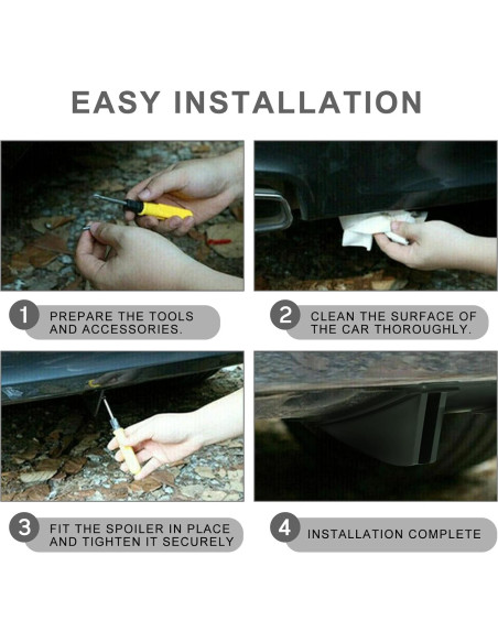 Alerón trasero universal DREAMIZER 31" negro ABS para auto