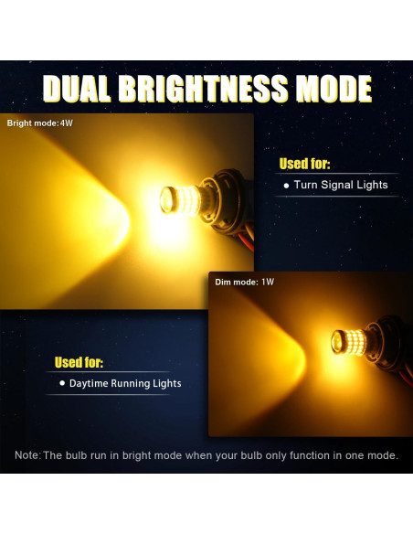 Bombillas LED Ámbar iBrightstar 7443 - Paquete de 2, 450 Lúmenes