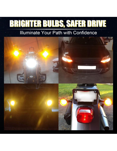 Bombillas LED Ámbar iBrightstar 7443 - Paquete de 2, 450 Lúmenes