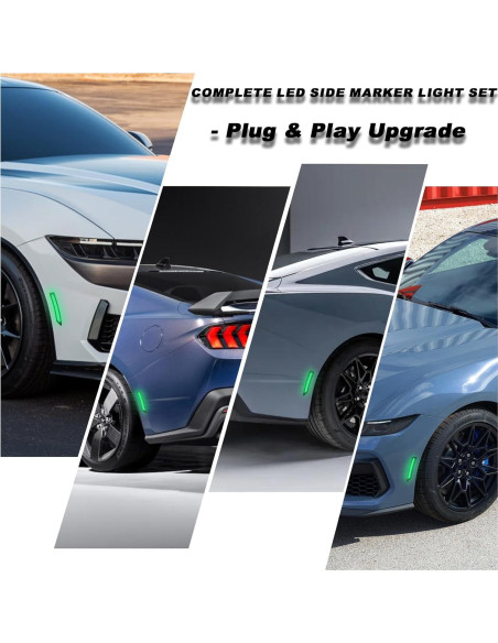 Kit de Luz de Marcador Lateral LED ULTRALTH para Ford Mustang 2024-2025