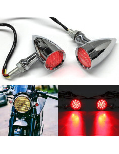 Luces de Giro LED DREAMIZER 15 LEDs Rojo Cromado 2 Unidades 2