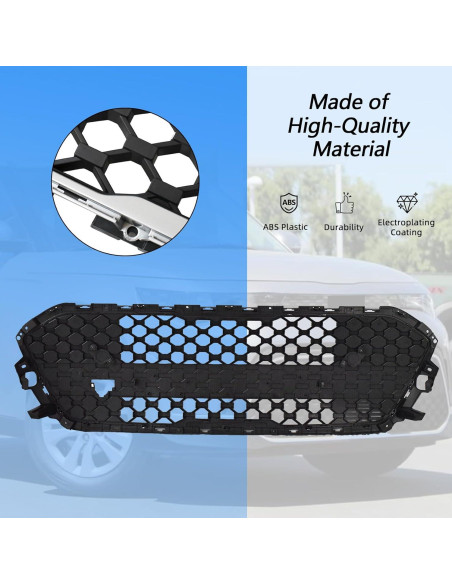 Rejilla Delantera JX RACING para Kia Soul 2023-2024 Negro/Cromo