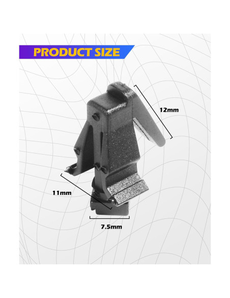 15 Clips de Nylon para Automóvil SCUARI, Fijación Rejilla Frontal