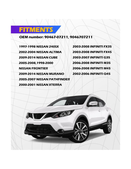 15 Clips de Nylon para Automóvil SCUARI, Fijación Rejilla Frontal