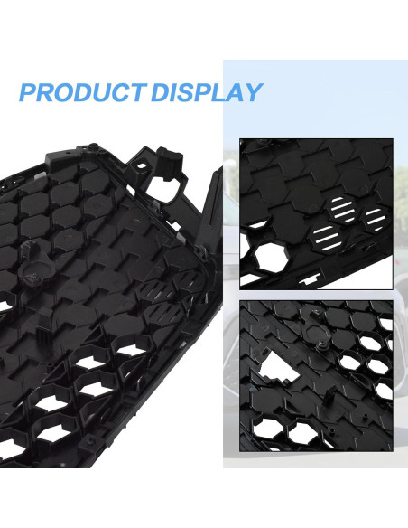 Rejilla Delantera JX RACING para Kia Soul 2023-2024 Negro/Cromo