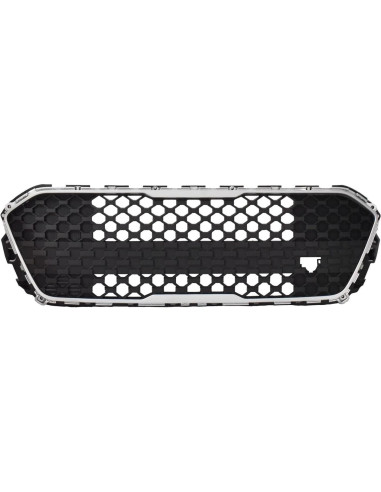 Rejilla Delantera JX RACING para Kia Soul 2023-2024 Negro/Cromo