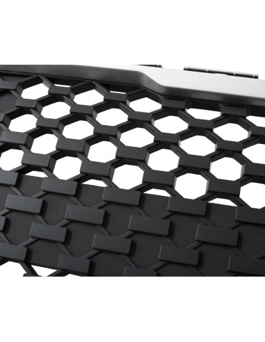 Rejilla Delantera JX RACING para Kia Soul 2023-2024 Negro/Cromo