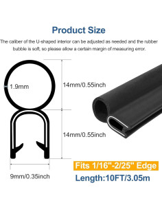 Tira de Sello de Goma Kikerike 3.05m para Puertas Automotrices 2