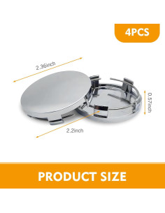 Tapa Central de Rueda Titgoes OESLGG2008SI-4PCS Plata 60mm 2