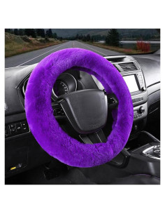 Cubierta de Volante Peluda MUQIDA 38 cm Piel Sintética Antideslizante