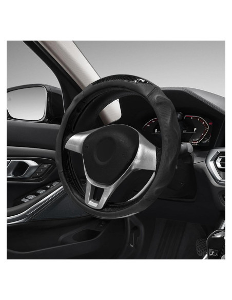 Funda de Volante Sbulhia 15" Antideslizante Negro para Coche