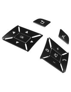 Cubiertas de Pegatinas para Botones de Volante A ABSOPRO - Negro