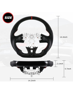 Volante de Carbono LOSCHEN para Infiniti Q50 2014-2017 2