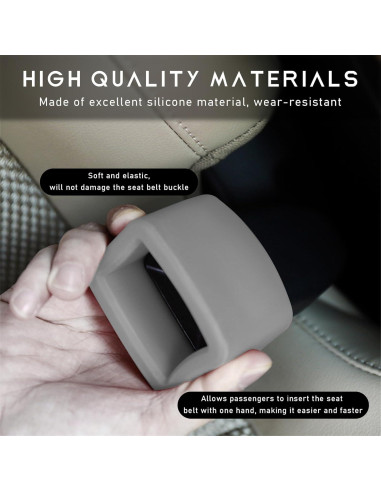 Soporte de Hebilla de Cinturón de Seguridad Ohleats Gris