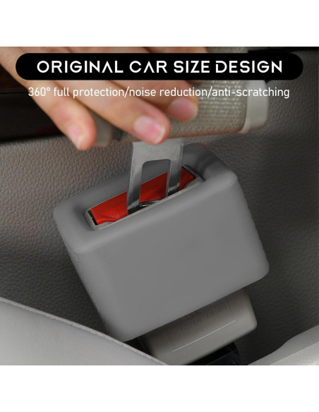 Soporte de Hebilla de Cinturón de Seguridad Ohleats Gris