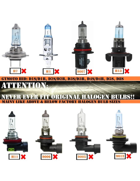 Bombillas Xenón D1S GTMOTO 6000K 35W para BMW 2006-2016