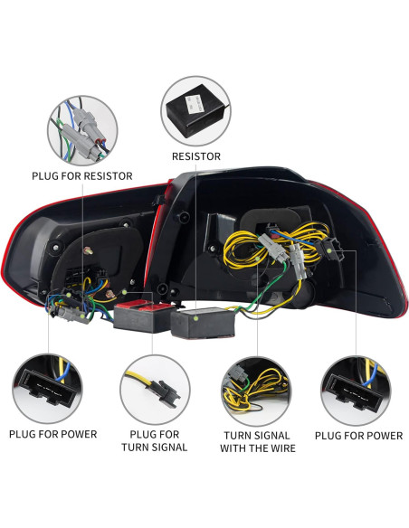 Luces Traseras VLAND para VW Golf 6 2010-2014, LED Secuenciales