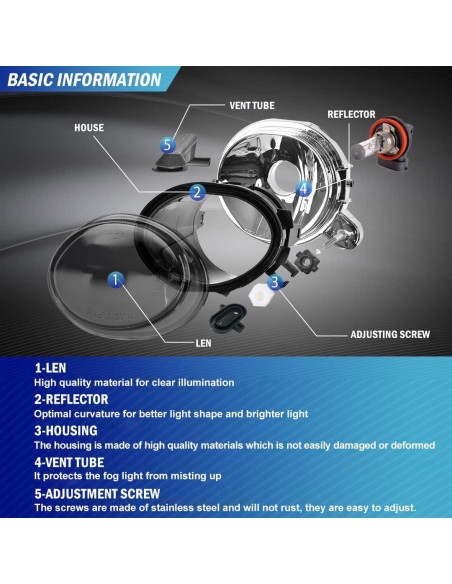 Luces Antiniebla TULALUX para BMW E46 E39 2000-2006 - Lente Ahumado