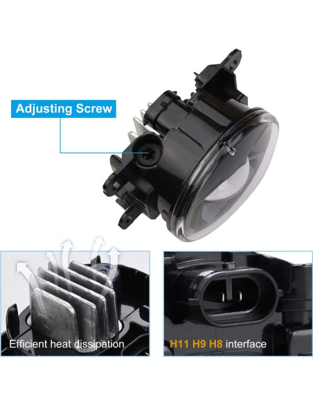 Luces de Niebla LED SIEMID 10W para Ford Focus, Escort, Edge