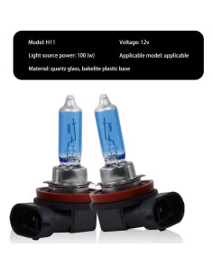 Bombilla Halógena Automotriz Cerdifoo H11 12V 100W 2 Pcs 2