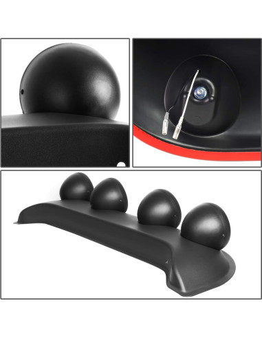 Luz de Niebla Universal Auto Dynasty 220W Marco Negro 4x4"