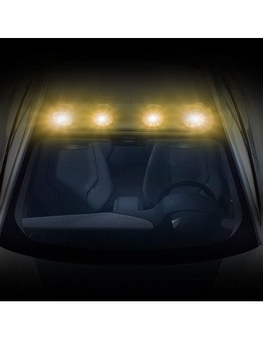 Luz de Niebla Universal Auto Dynasty 220W Marco Negro 4x4"