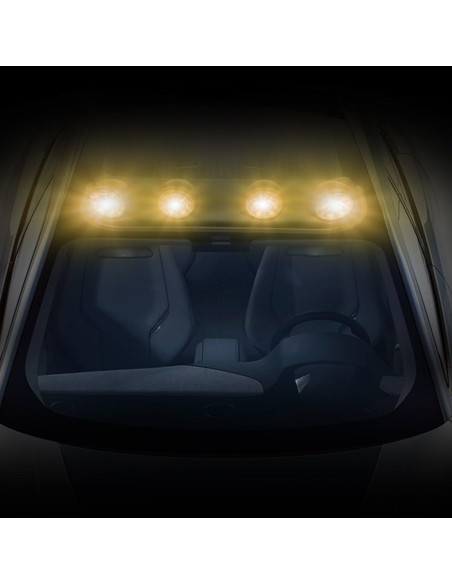 Luz de Niebla Universal Auto Dynasty 220W Marco Negro 4x4"