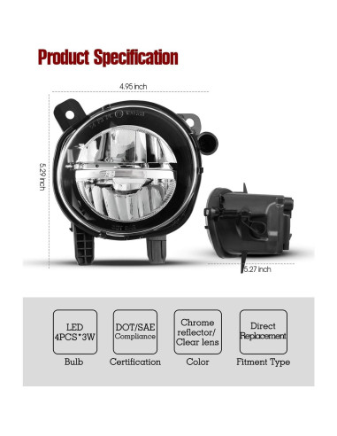 Luces Antiniebla LED AUTOWIKI para BMW F30 F32 F33 F36 2PCS