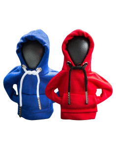 Funda de Cambio de Marchas ECDREAM 2 Pcs Algodón Azul y Rojo