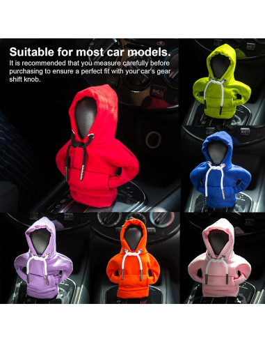 Funda de Cambio de Marchas ECDREAM 2 Pcs Algodón Azul y Rojo