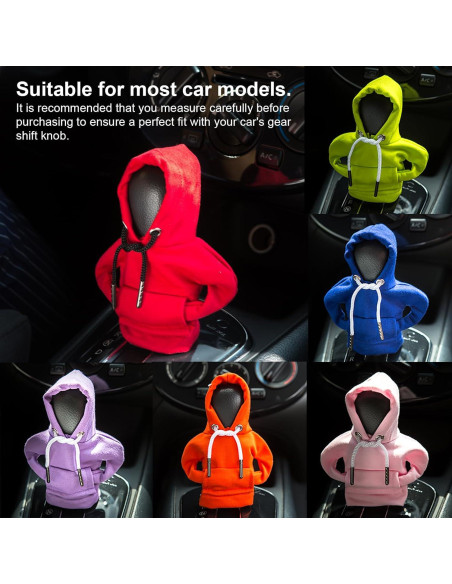 Funda de Cambio de Marchas ECDREAM 2 Pcs Algodón Azul y Rojo