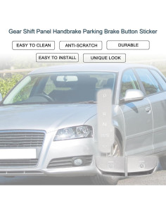 Etiqueta Botón Freno Mano Audi A3 S3 2014-2020 Aluminio Plateado 2