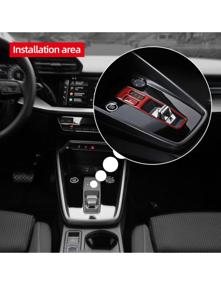 Cubierta Botón Cambio Fibra Carbono BETTERHUMZ Audi A3 2021-2025