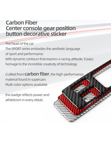 Cubierta Botón Cambio Fibra Carbono BETTERHUMZ Audi A3 2021-2025