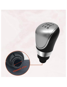 Pomo de Cambio Manual 5 Velocidades Nuoozy Plateado 2