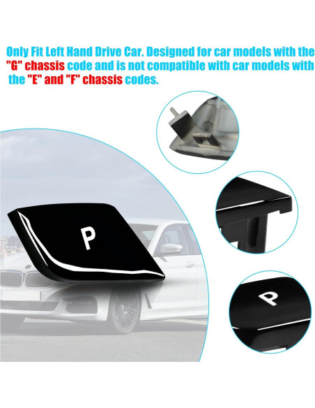 Cubierta Botón P Cambio Marchas Jaronx Negro Brillante BMW