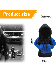 Cubierta de Palanca de Cambios Suvnie Algodón Azul y Negro 2