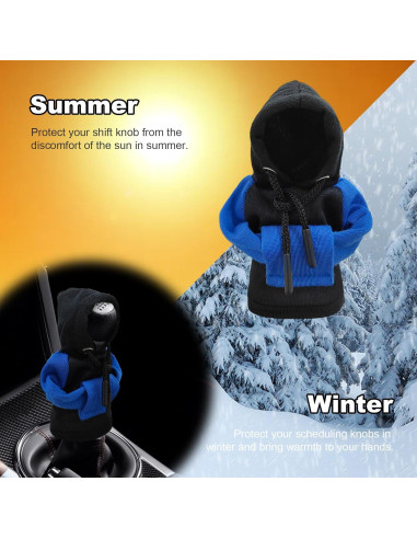 Cubierta de Palanca de Cambios Suvnie Algodón Azul y Negro