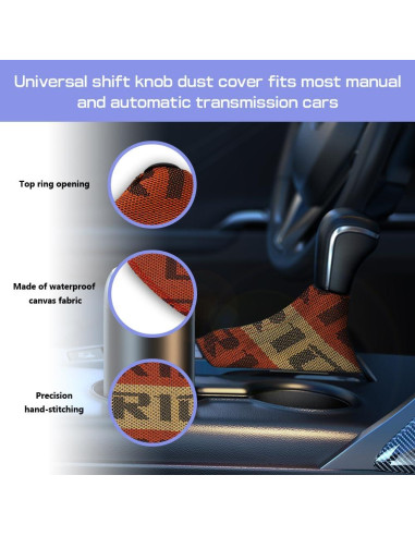 Cubierta de Polvo para Palanca de Cambio QZTYTY Amarillo/Naranja