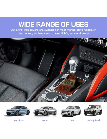 Cubierta de Polvo para Palanca de Cambio QZTYTY Amarillo/Naranja