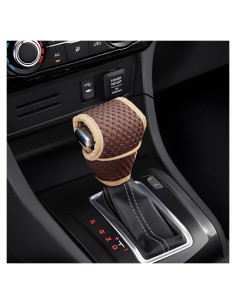 Cubierta de Pomo de Cambio Wogomz Antideslizante Café+Beige