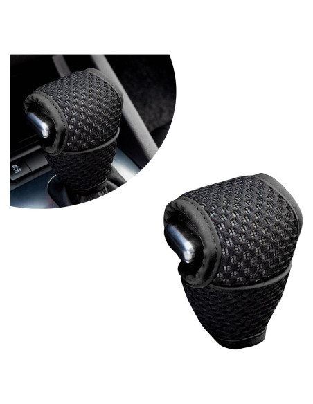 Cubierta de Palanca de Cambios Awlbed 1 PC Negra 5D Antideslizante