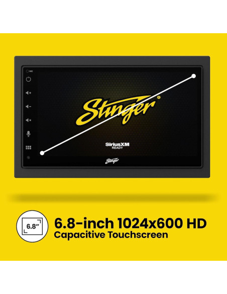 Estéreo Doble Din Stinger Wrangler JK 2007-2017 6.8" HD