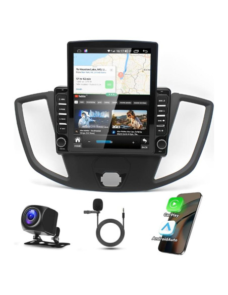 Estéreo Doble Din Oskkude 9.7" Android 13 para Ford Transit